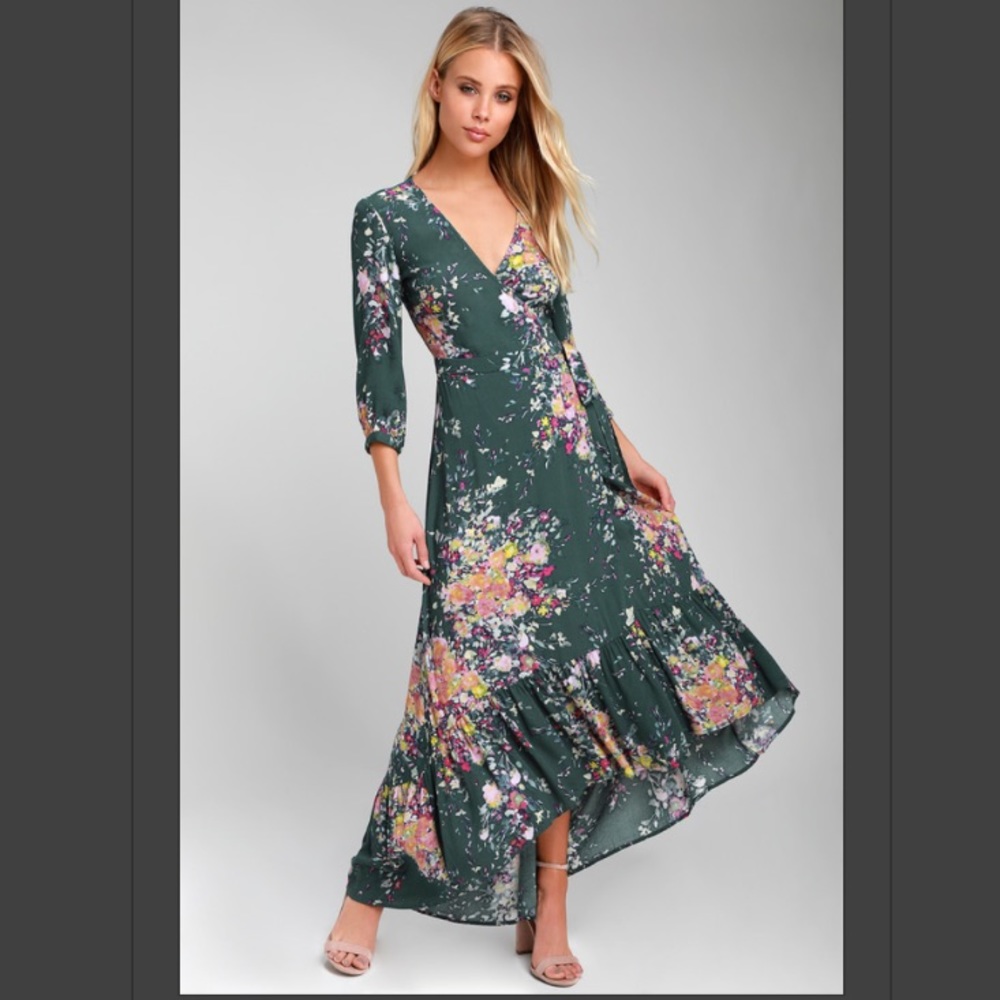 Worn once Lulus Floral Wrap Dress
